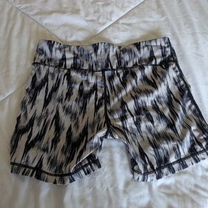 Women's Black and White Athletic Shorts